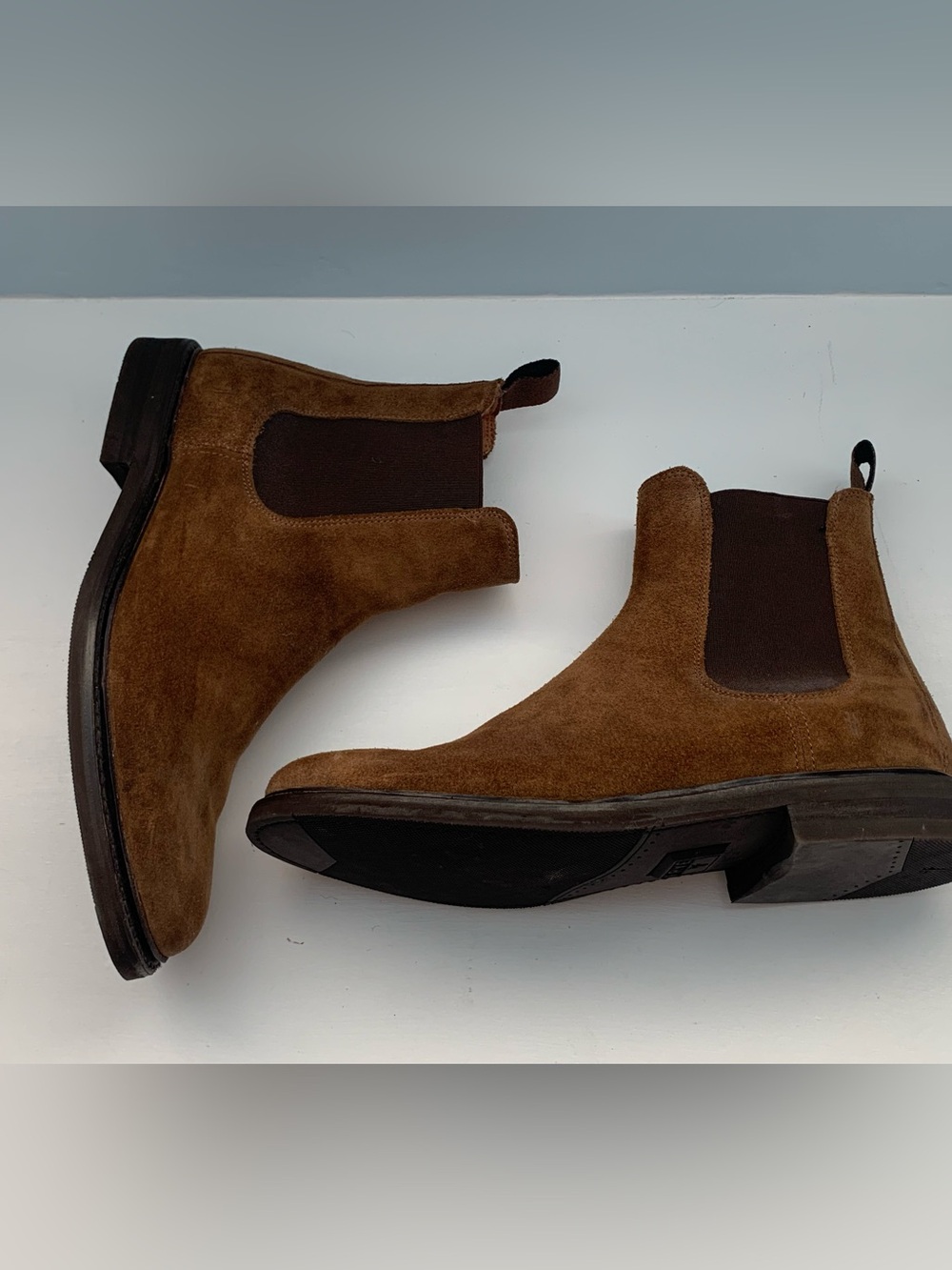 Men's Frye Suede Chelsea Boots - Brown - Picture 2 of 7